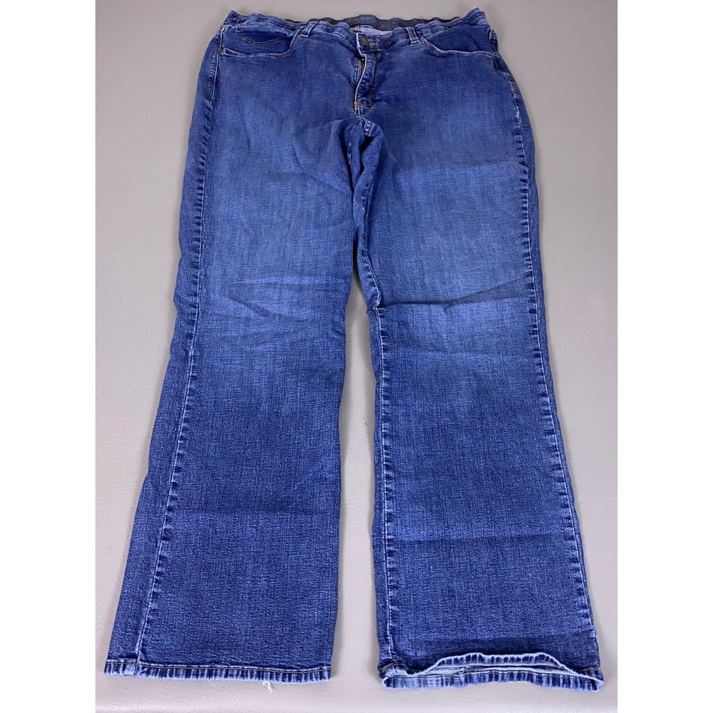 Lee Jeans Women's Size 16M Blue Comfort Waistband Straight‎ Leg Stretch